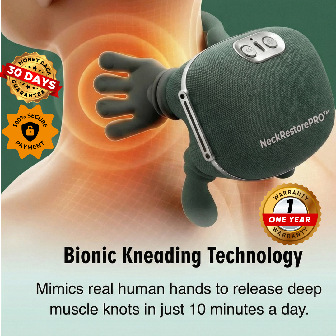 Neck Restore PRO™ 3-in-1 & Feels Like Real Hands – Deep Neck Relief in Minutes